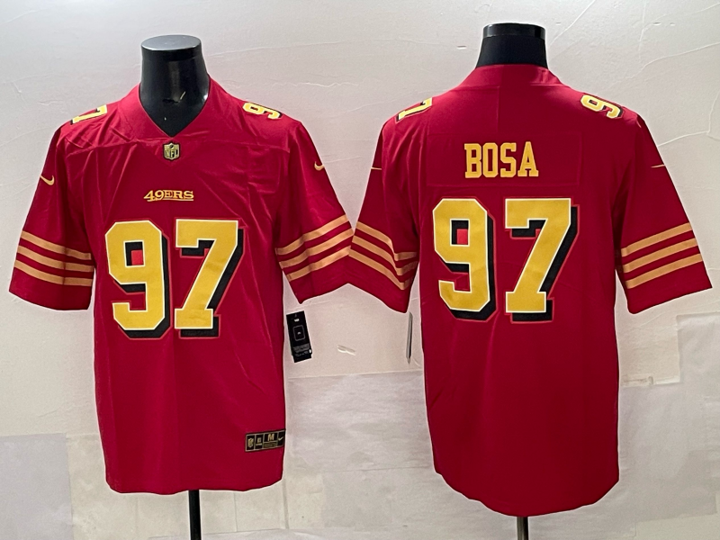 Men San Francisco 49ers 97 Bosa Red Nike Limited NFL 2025 Jersey 004